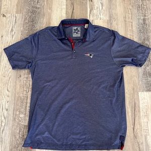 Size L | MENS|  Tommy Bahama Football NFL New England Patriots Polo Shirt | Blue